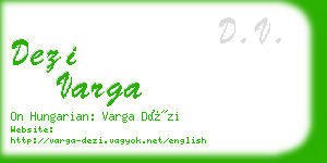 dezi varga business card